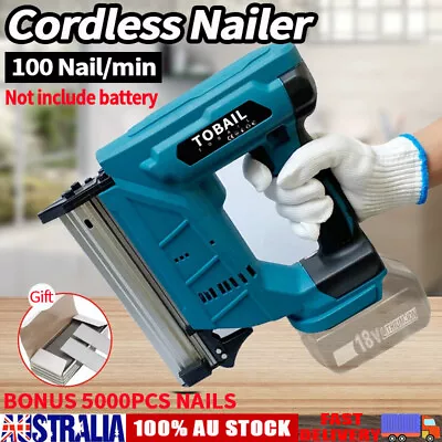 Brushless Cordless Brad Nailer Straight Finish Nail Gun For Makita 18V Battery • $119.99