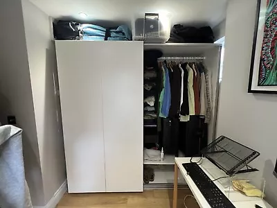 IKEA Pax Hasvik Wardrobe Storage Clothes Hanging White • £150