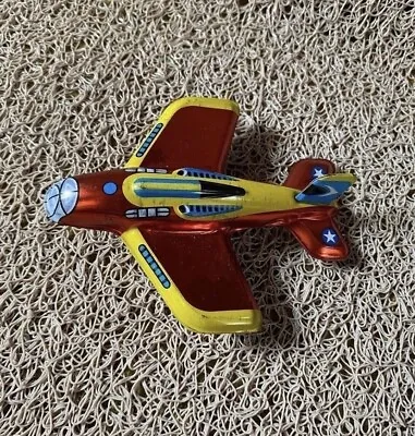 Schilling Tin Airplane Toy Pull Back Friction Metal Jet Collectible Toys 2011 • $5.99