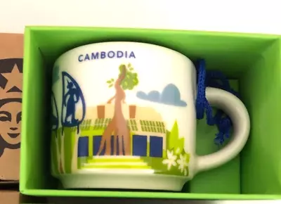 Cambodia Starbucks Mini Mug Cup DEMI 2oz ORNAMENT You Are Here Collection NEW • $42