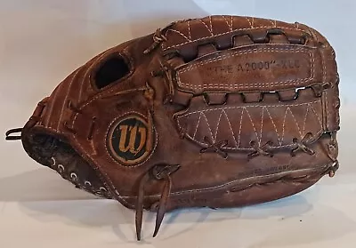 Vintage Wilson  The A2000  XLC Baseball Glove Pro Leather Dual Hinge! RT 12  USA • $34