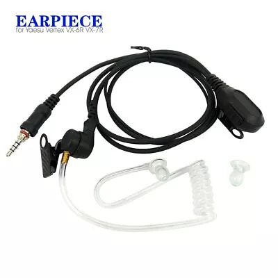 PTT Air Tube Earpiece Headset For Yaesu Vertex VX-6R VX-7R VX6R VX7R FT-270 Radi • $18.45