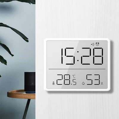 £9.11 • Buy Magnetic Large Screen LCD Digital Alarm Clock Thermometer Meter Humidity Monitor
