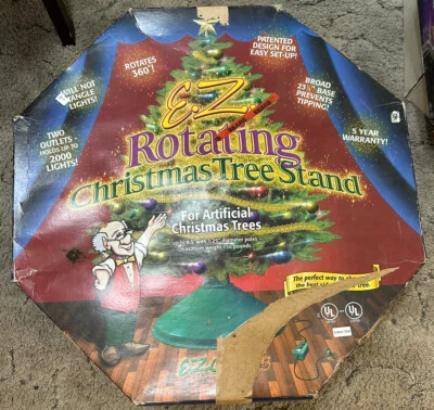 $99.99 • Buy Vintage EZ Rotating Christmas Tree Stand 1996- & Original Box TESTED