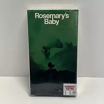 ROSEMARY'S BABY Blockbuster Factory Sealed 1968 1991 PARAMOUNT VHS TAPE NEW • $23.95