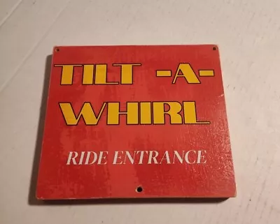 Vintage Wooden Sign Tilt A Whirl Carnival Fairs Amusement Rides • $39