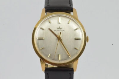 £213.02 • Buy Marvin Men's Watch 34MM Steel Vintage RAR With Leather Band Hand Wound RAR 2