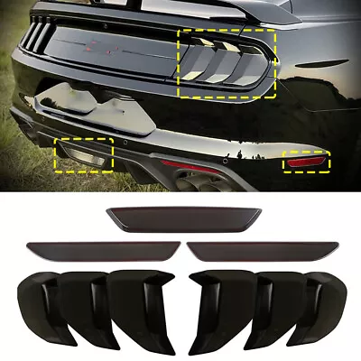 Smoked Tail Light Fog Lamp Eyebrow Lamp Cover Guard Trim Parts For Mustang 2018+ • $60.99