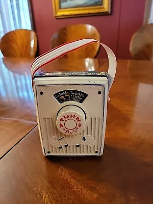 Vintage 1964 Fisher Price Music Box Pocket Radio Twinkle Twinkle Little Star • $12