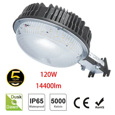 120W LED Yard Light Dusk To Dawn Sensor Outdoor Security Garden Large Area Light • $79.23