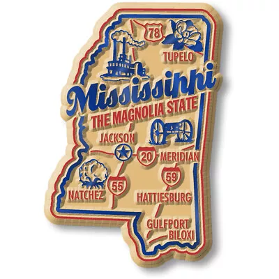 Mississippi Premium State Magnet By Classic Magnets 1.9  X 2.8  • $6.99