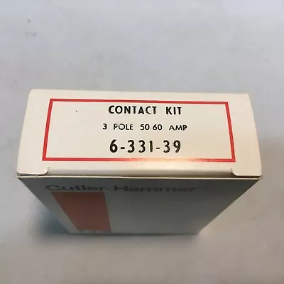 Cutler Hammer 6-331-39 3 Pole 50-60 Amp Contact Kit • $38.50