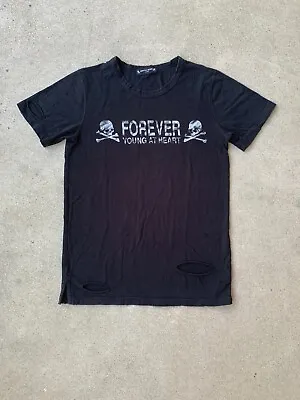 Mastermind Japan Forever Young At Heart Distressed T Shirt Size S Yohko Murayama • $89.90