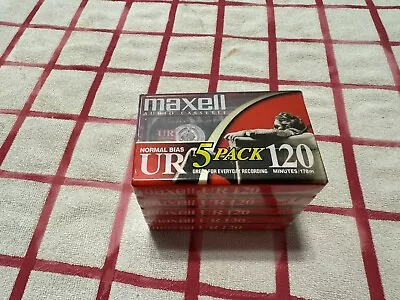 Maxell UR-90 Audio Cassettes - 5 Pack Total - Brand New Sealed • $4.99