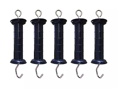 Electric Fence Gate Handle With Spring Plastic Gate Handle Insulators Black 5 • $22.01