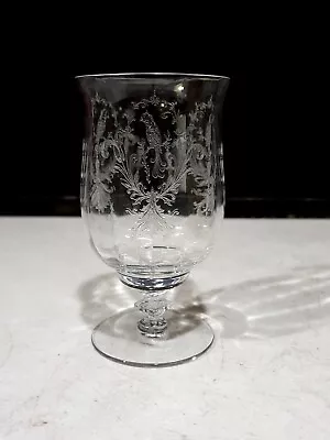 Vintage Tiffin Empire Etched Footed Ice Tea Glass Tumbler • $29.99