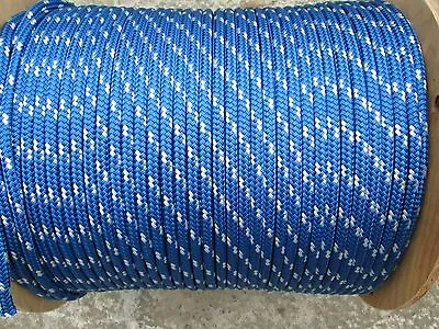 5/16  X 150' SailHalyard Line Jibsheets Double Braid Rope L Blue/ W 3600 Lb • $99.99