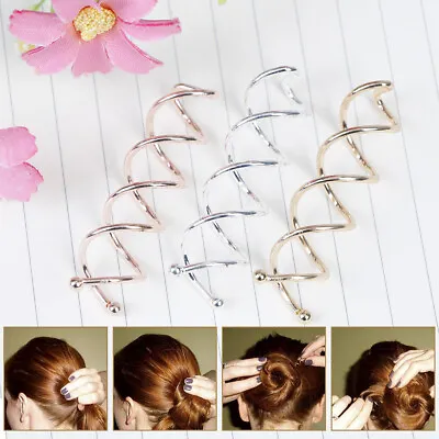 $2.63 • Buy 10 Pcs Spiral Twist Hair Pins Spin Clips Bun Stick Pick For DIY Hair Style -dx
