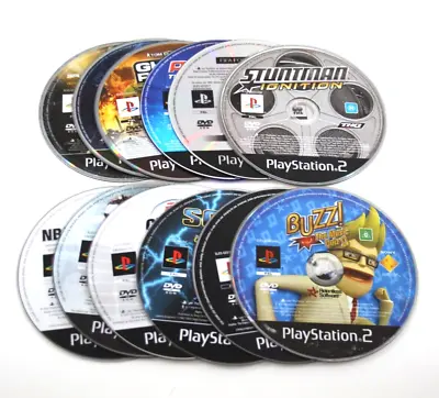 Bulk Lot Of 12x Random Game Discs For PlayStation 2 (PS2) • $13.45