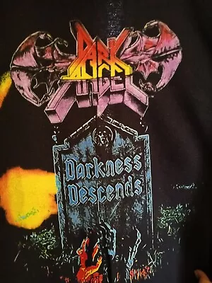 Dark Angel Darkness Descends Men's 5XL Pre-owned Slayer Kreator Morbid Saint • $16.99