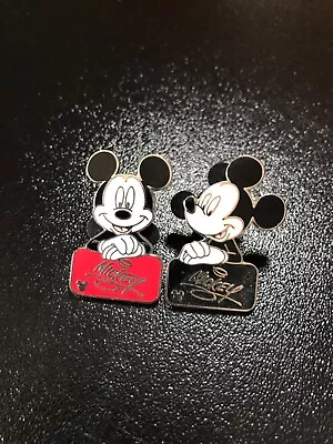 $1 • Buy Disney Mickey Mouse Trading Pin Hidden Mickey Signature Lapel Pin Badge Brooch