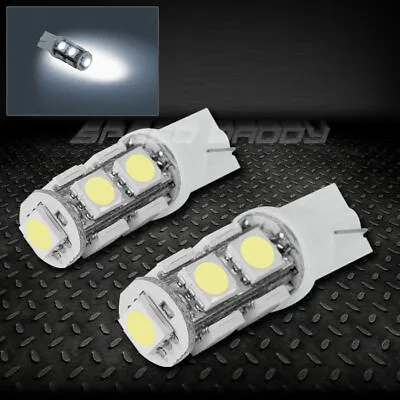 Pair 9smd 9 5050 Smd Led T10 W5w 194 360 White Interior Dome Wedge Light Bulb • $4.96