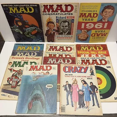 Vintage Mad Magazine Collection: Lot Of 14 Magazines • $40