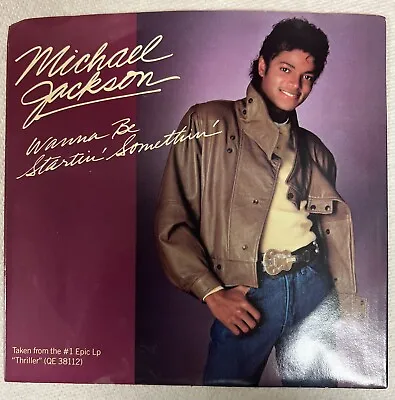 Michael Jackson Wanna Be Starting Something 45 Rpm Vinyl 1983 • $8