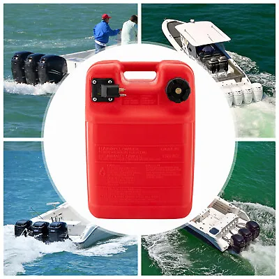 $76 • Buy Marine 6 Gallon Plastic Outboard Gas Tank External Boat Fuel Tank 24L Universal