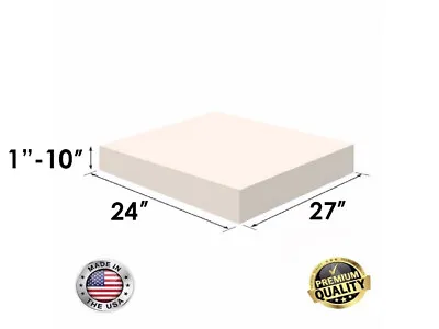 $29.99 • Buy FoamRush 24  X 27  High Density Upholstery Foam Cushion (Made In USA)