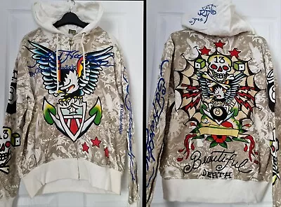 RARE Designer Vintage Ed Hardy Christian Audigier Zip-up Hoodie RRP £240 • £180