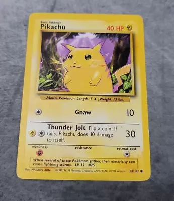 $3.24 • Buy Vintage Pikachu - Base Set - 58/102 - Pokemon Card - Lighty Played Condition