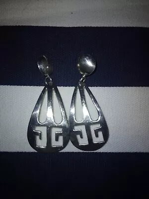 Vintage 2.25” Taxco Mexican Open Work Sterling Silver Dangle Drop Earrings Tj-43 • $39.95