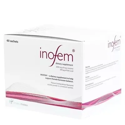 INOFEM 60 Sachets MYO-INOSITOL FOLIC ACID SUPPORT OF HORMONAL BALANCE IN WOMEN • £28.68