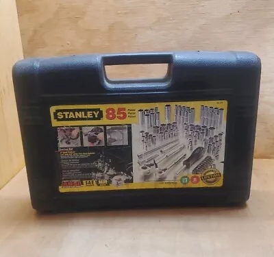 Stanley Mechanics 85 Piece Tool Socket Set  1/4 In. And 3/8 In. With Case VGUC • $54.50