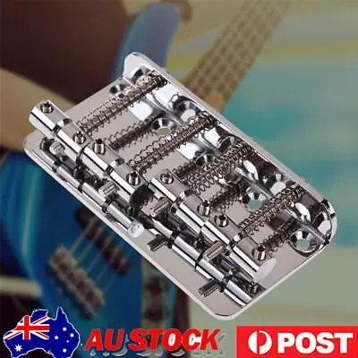 Chrome Vintage Style Bridge For Fender Jazz Bass Guitar 4-String With 4 Scr • $12.03