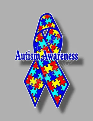 Autism Awareness Ribbon Sticker Decal Car Truck Window • $3