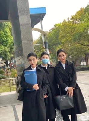 £155.83 • Buy China Spring Airlines Cabin Crew Uniform Trench Coat