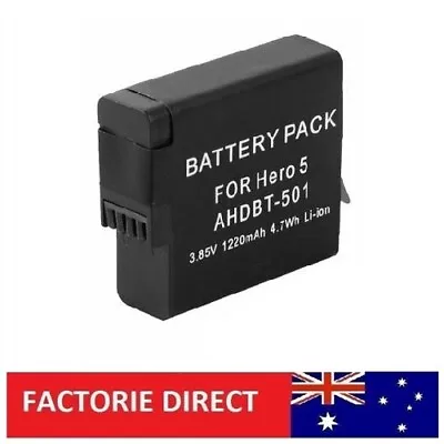 AHDBT-501 GoPro 1280mAh Battery Pack AHDBT-501 For Go Pro Hero 5 Black Hero5 • $14.88