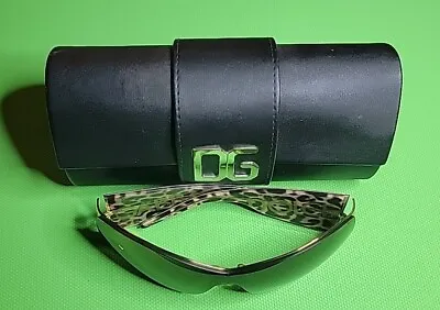 Dolce & Gabbana Leopard Shield Sunglasses Vintage DG2019 185/73 120 With Case  • $68.95
