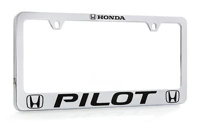 Honda Pilot Wordmark Chrome Plated Zinc Metal License Plate Frame Holder 2 Hole • $41.95