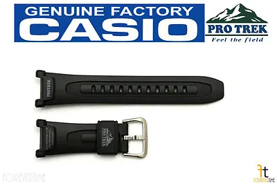 CASIO Pro Trek Pathfinder PRG-240 Original Black Rubber Watch BAND Strap PRG-40 • $50.09
