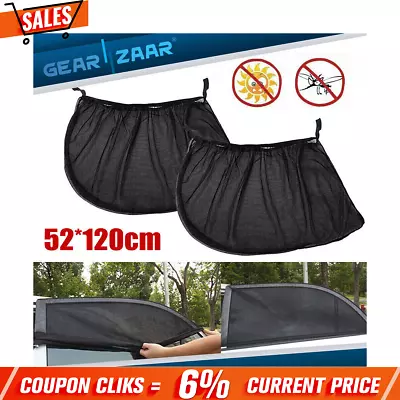 （2）Universal Car Side Window Sunshade Sun Shade Covers Visor Mesh Screen Shield! • $0.99