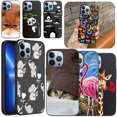 Cute Cartoon Style Case For IPhone 14 Pro Max 13 12 11 X 15 Silicone Phone Cover • £5.15