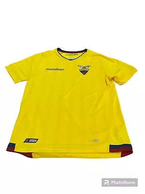 Preowned Marathon HidroTec Ecuador Soccer Jersey Size Large R1 • $40