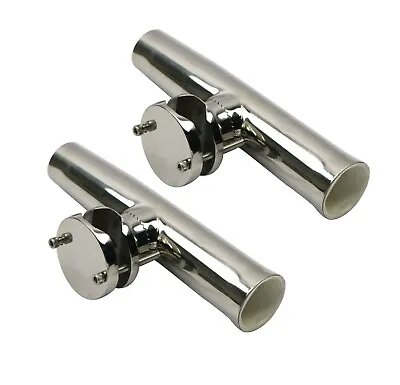 2PCS  Fishing Rod Holder Stainless Steel Clamp On Boat For Rail 1-1/4  To 2  • $72.89