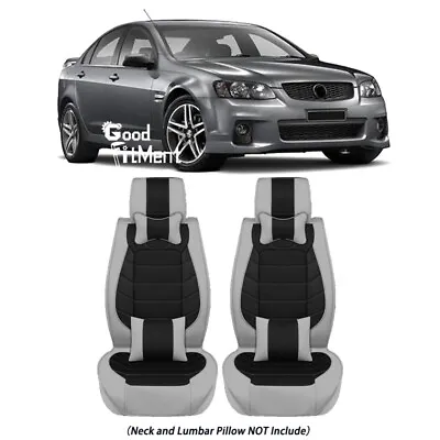 For Holden VE VF Commodore 2Pcs Front Seat Covers Full Set Cushion Black + Gray • $88.99