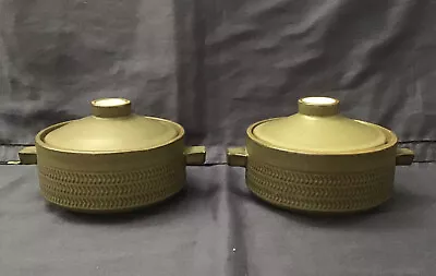 2xDENBY CHEVRON - Lidded Soup Bowls • £6.99