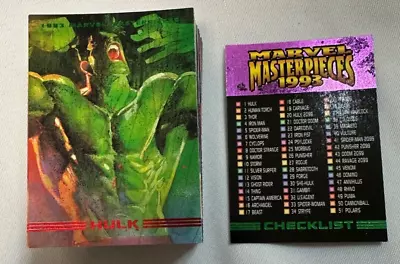 1993 Marvel Masterpieces Base Set Of 90 Cards NM-M Bell Jusko Dorman Vallejo+ • $20