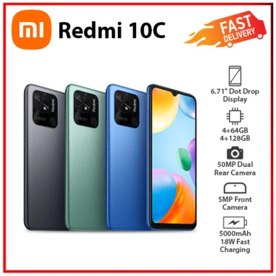 $265 • Buy (New & Unlocked) Xiaomi Redmi 10C 4GB+64GB/128GB Dual SIM Android Mobile Phone